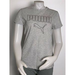 Women’s T Shirt Size S Puma Outline Life Tee Light Gray heather Style TD27070